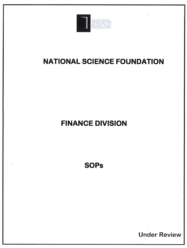 Manual of Finance Division