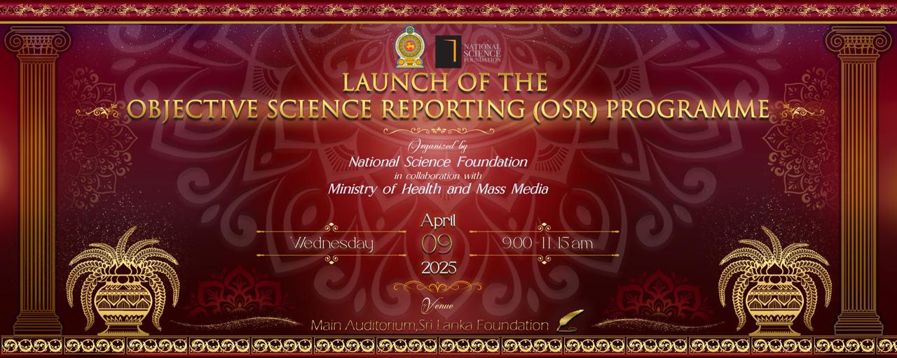 National Science Foundation (NSF) Launches the Objective Science Reporting (OSR) Programme