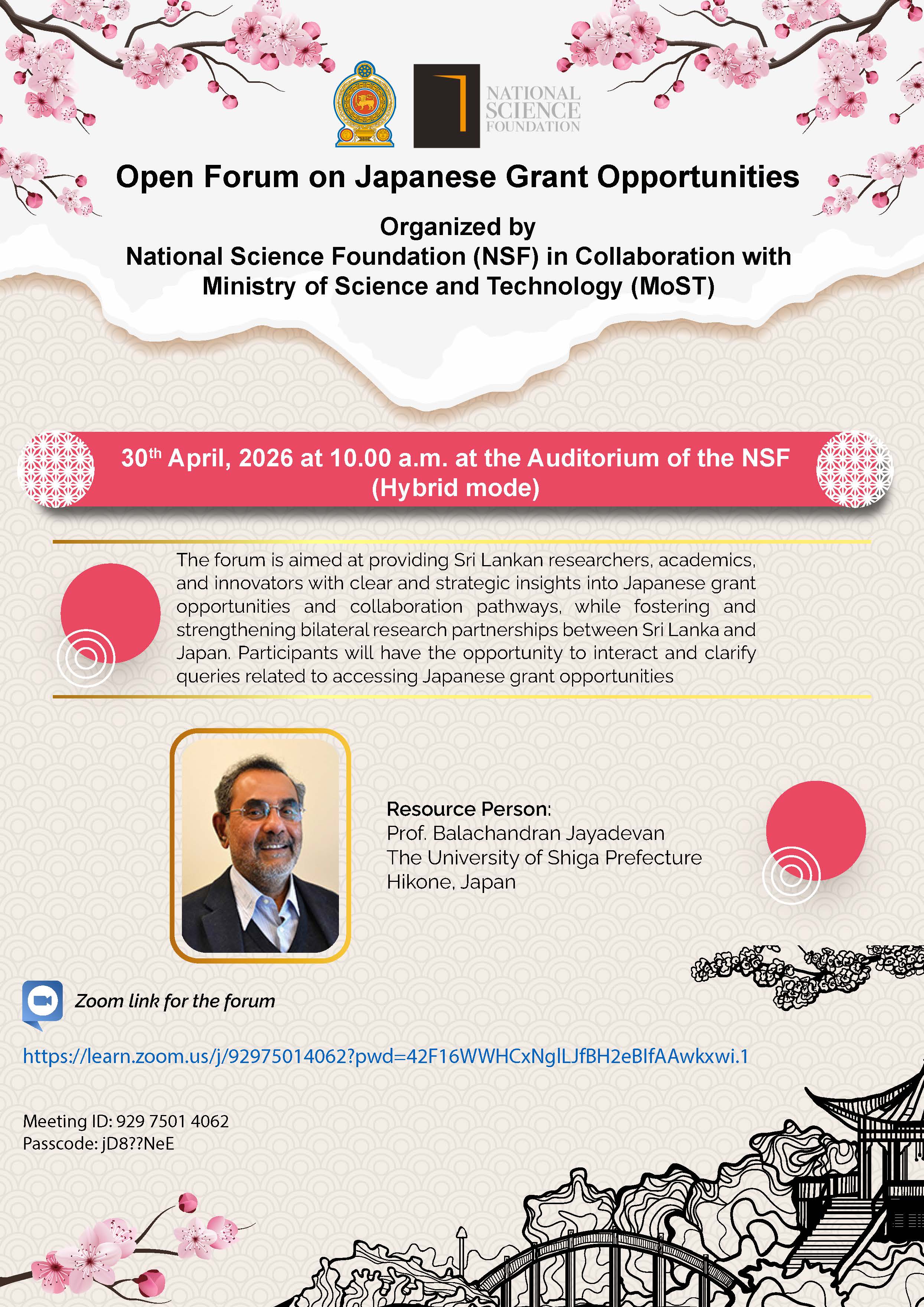 Open Forum on Japanese Grant Opportunities