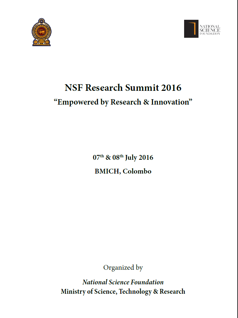 Proceedings of NSF Research Summit 2016